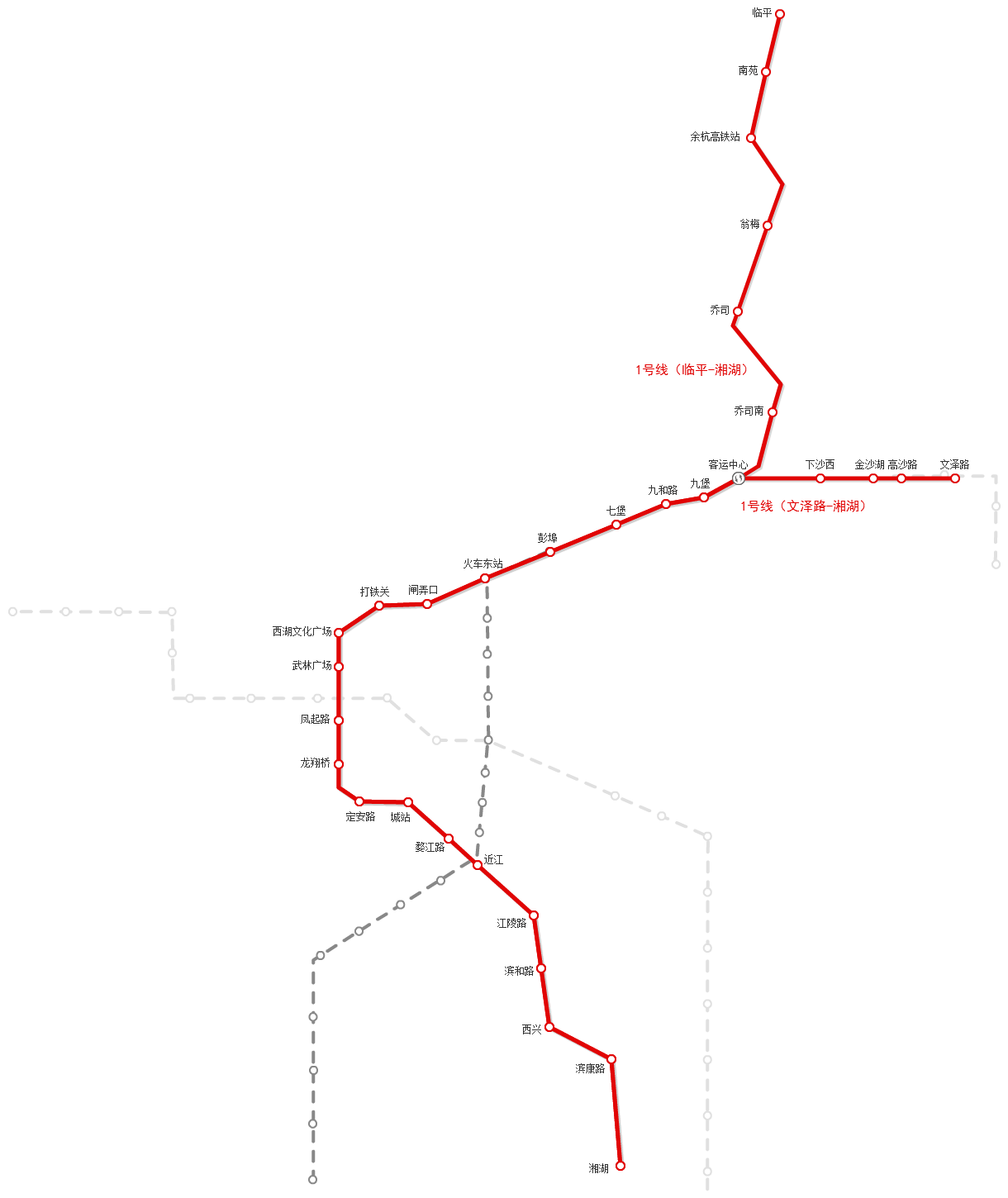 杭州地铁线路图