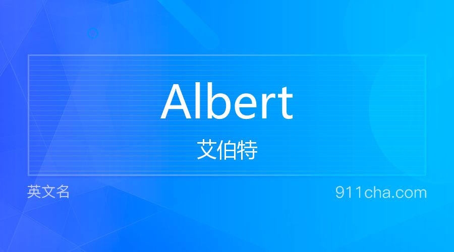 Albert 艾伯特