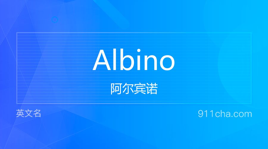 Albino 阿尔宾诺