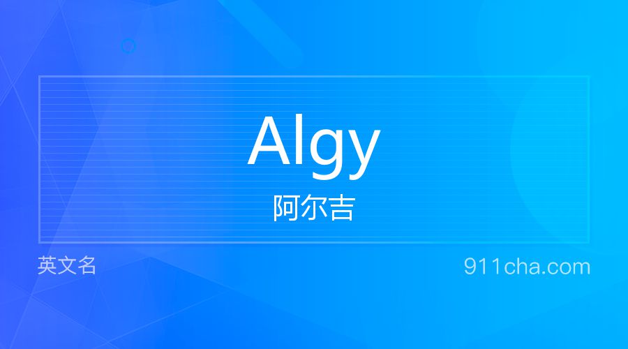 Algy 阿尔吉