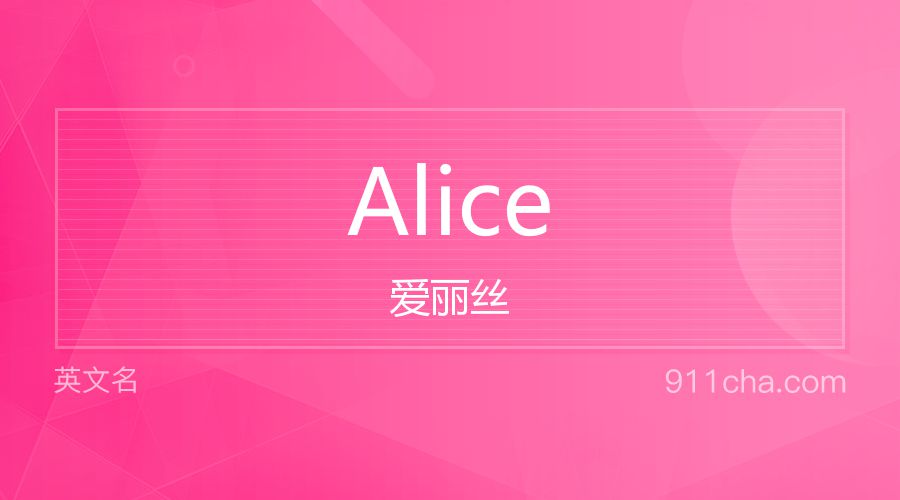 Alice 爱丽丝