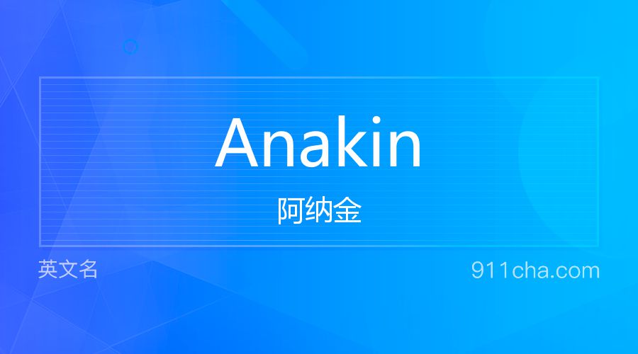 Anakin 阿纳金