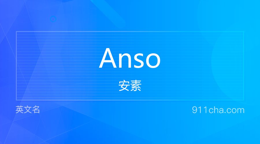 Anso 安素