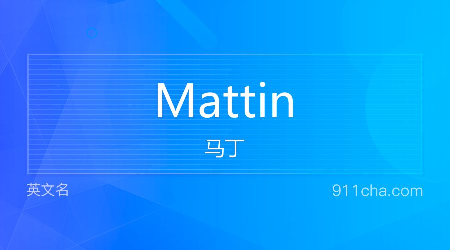 Mattin 马丁