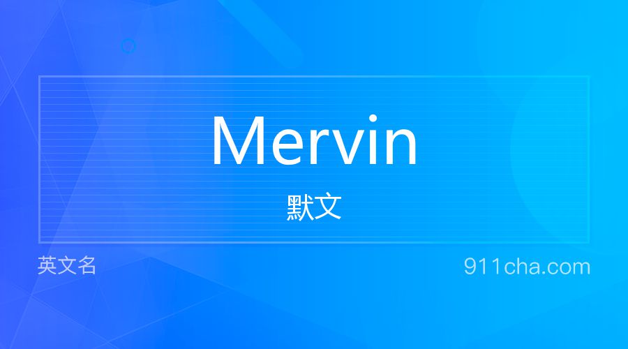 Mervin 默文