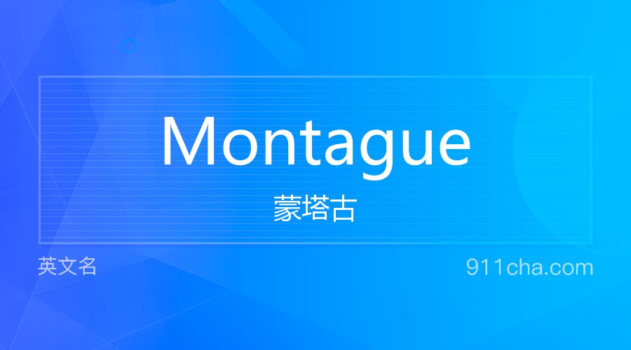 Montague 蒙塔古