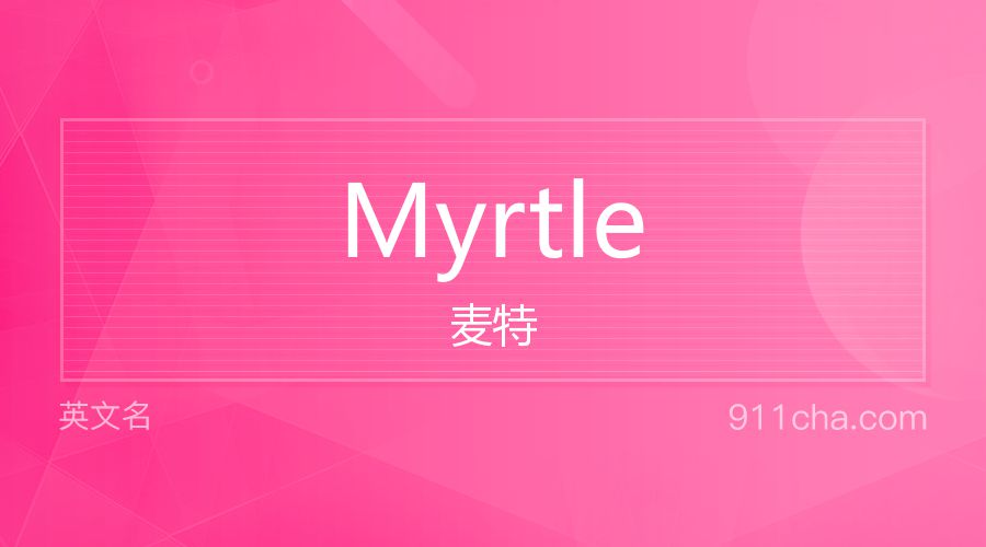 Myrtle 麦特