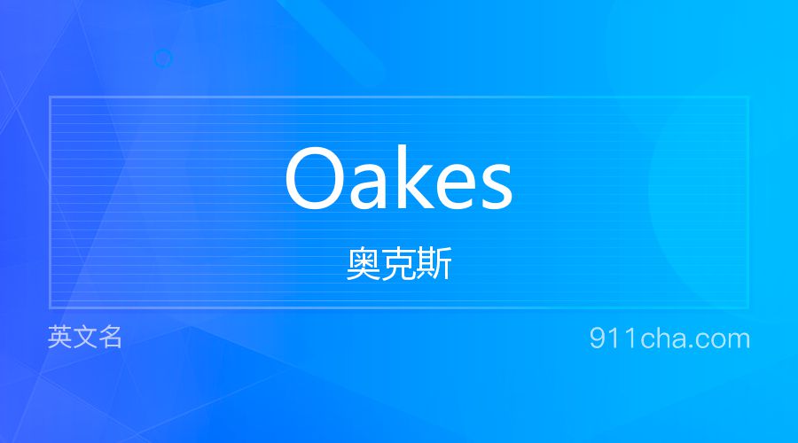 Oakes 奥克斯