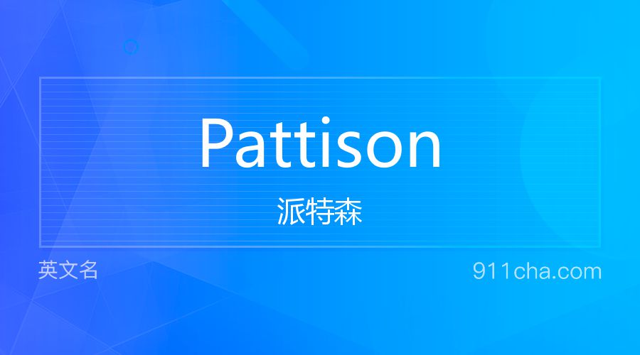 Pattison 派特森