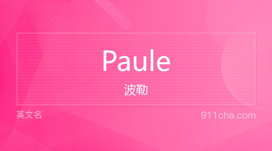 Paule 波勒