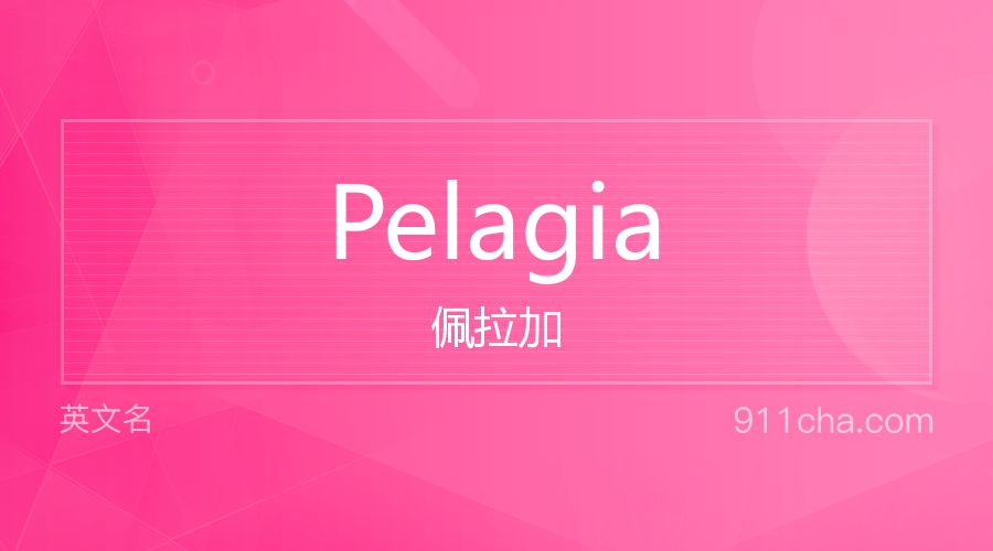 Pelagia 佩拉加