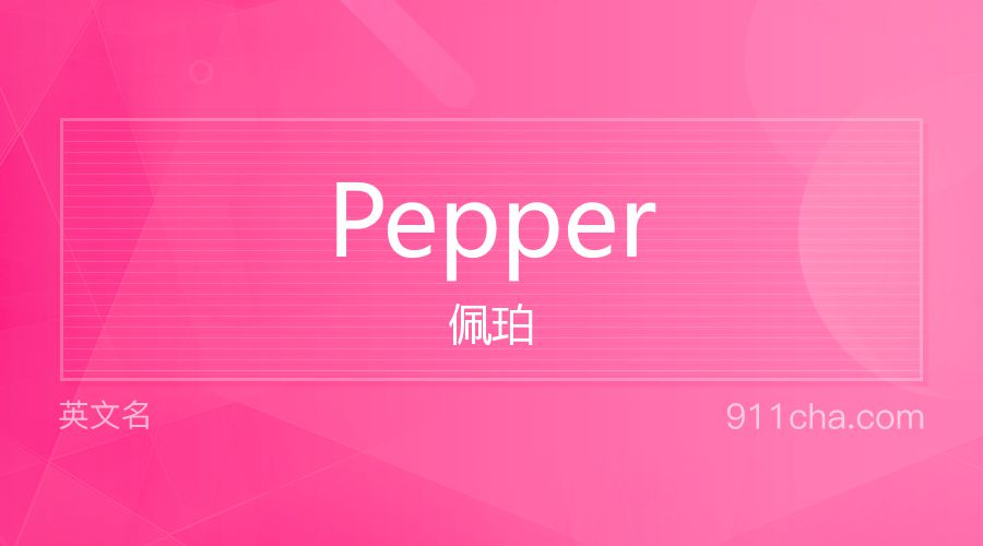 Pepper 佩珀