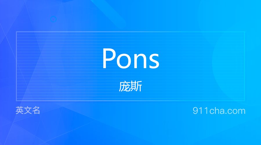 Pons 庞斯