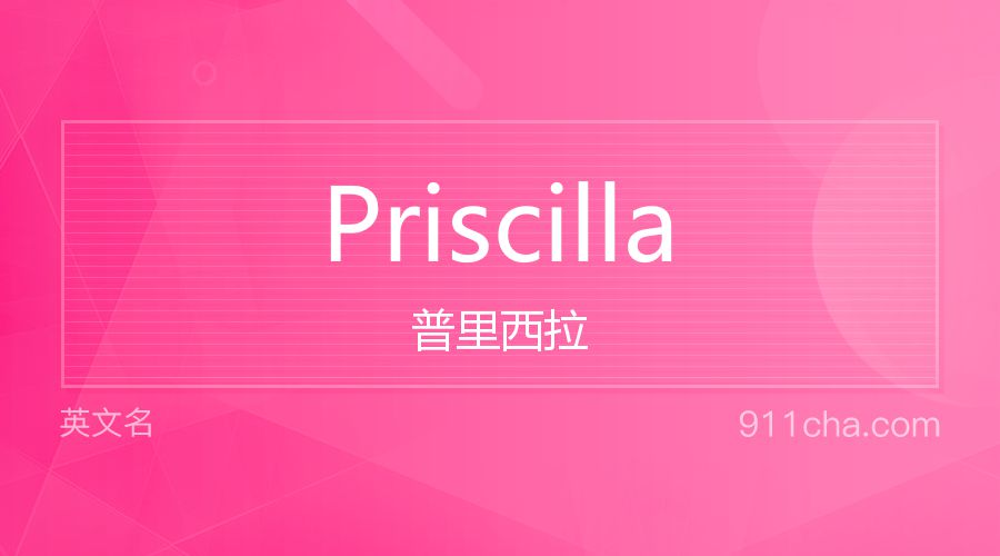 Priscilla 普里西拉