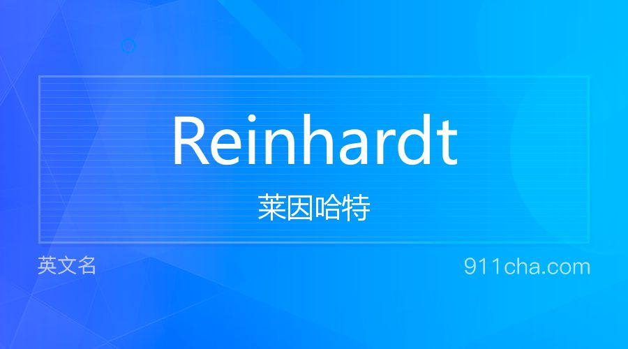 Reinhardt 莱因哈特