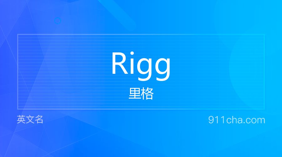 Rigg 里格