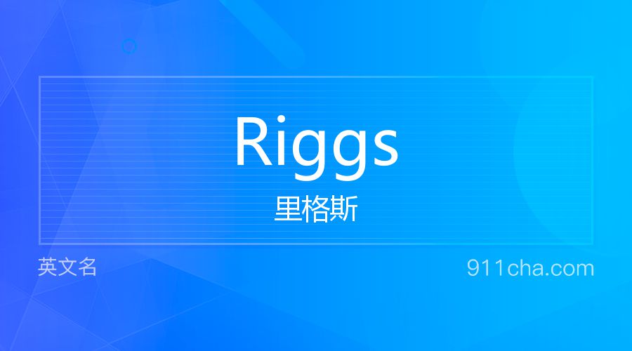 Riggs 里格斯