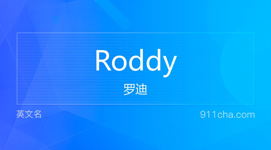 Roddy 罗迪