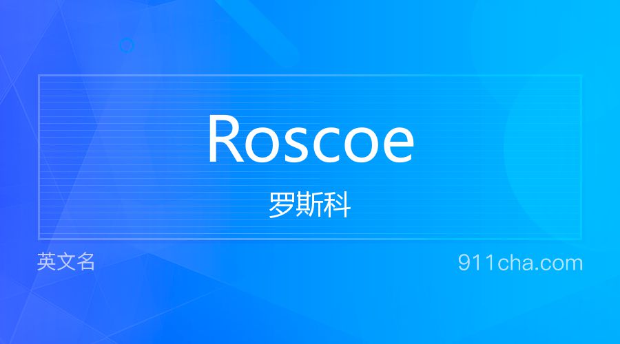 Roscoe 罗斯科