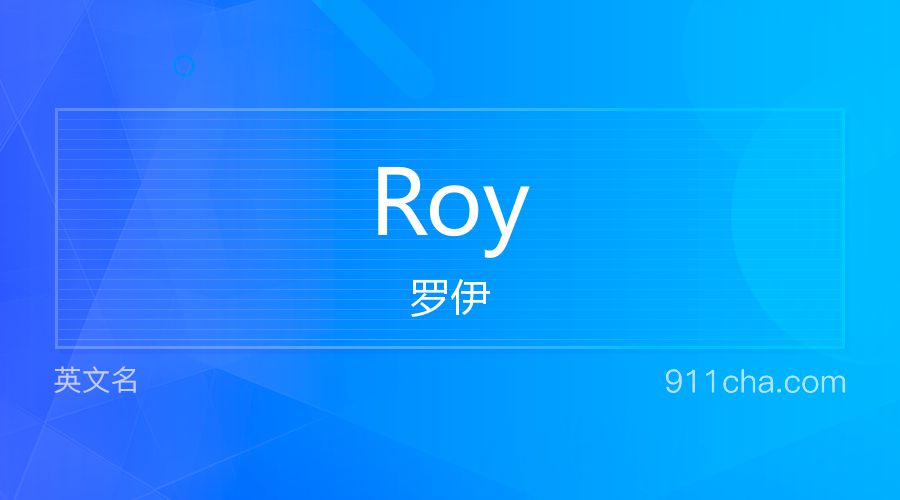 Roy 罗伊