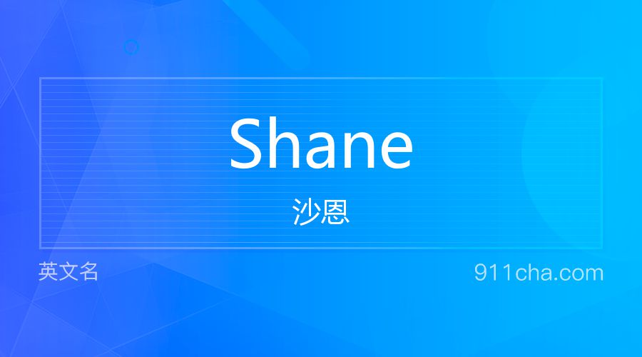 Shane 沙恩