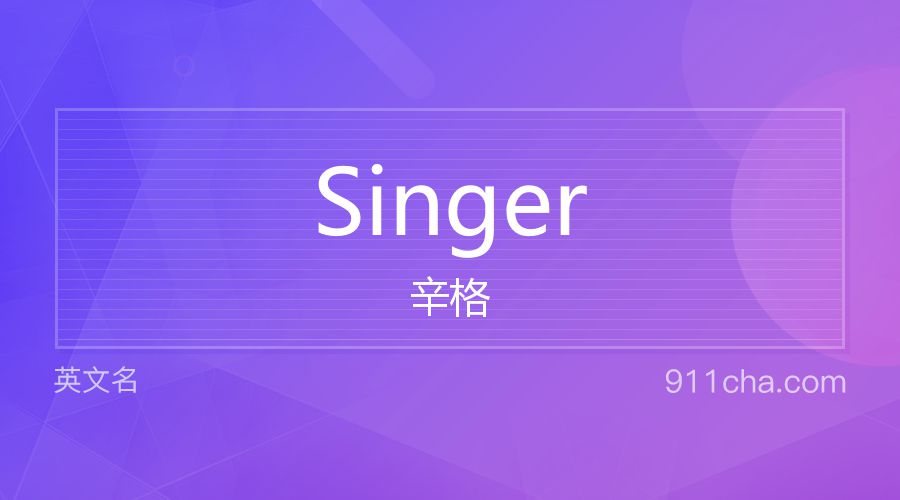 Singer 辛格