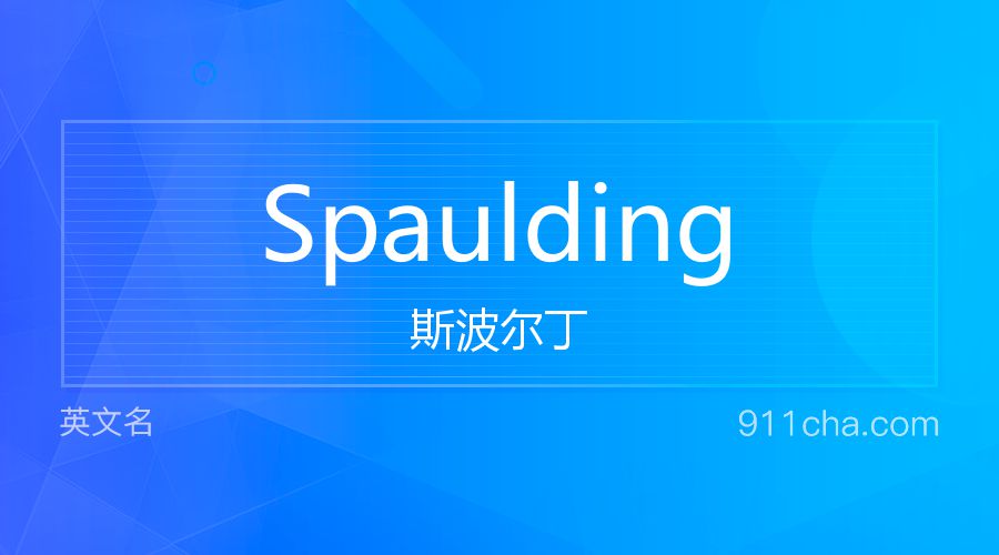 Spaulding 斯波尔丁