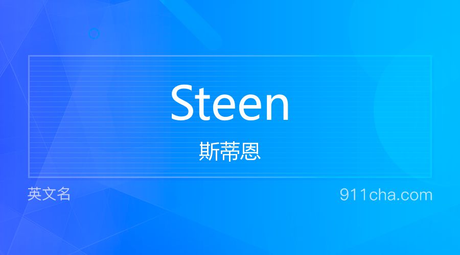 Steen 斯蒂恩