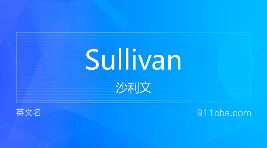 Sullivan 沙利文