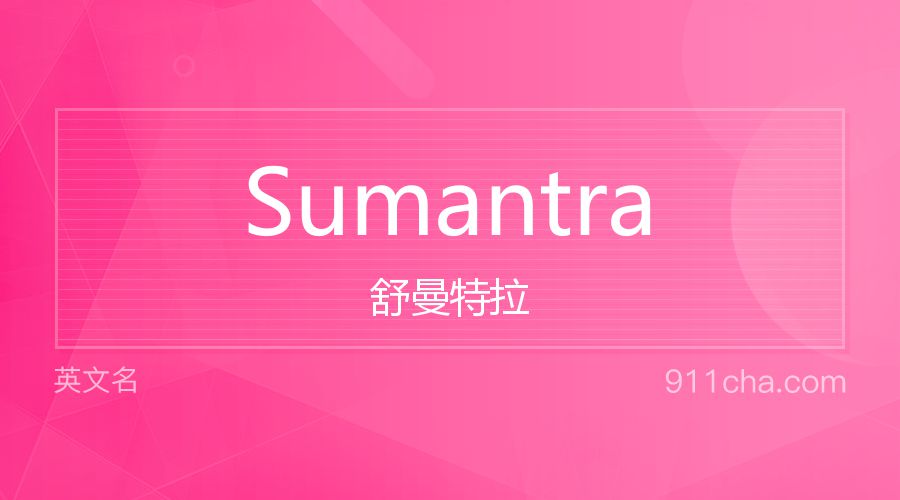 Sumantra 舒曼特拉