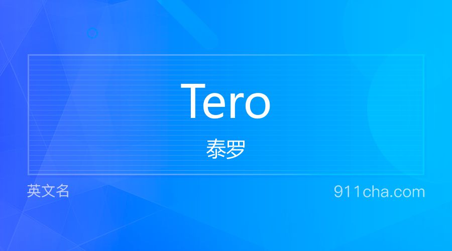 Tero 泰罗