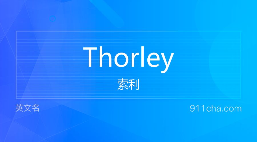 Thorley 索利