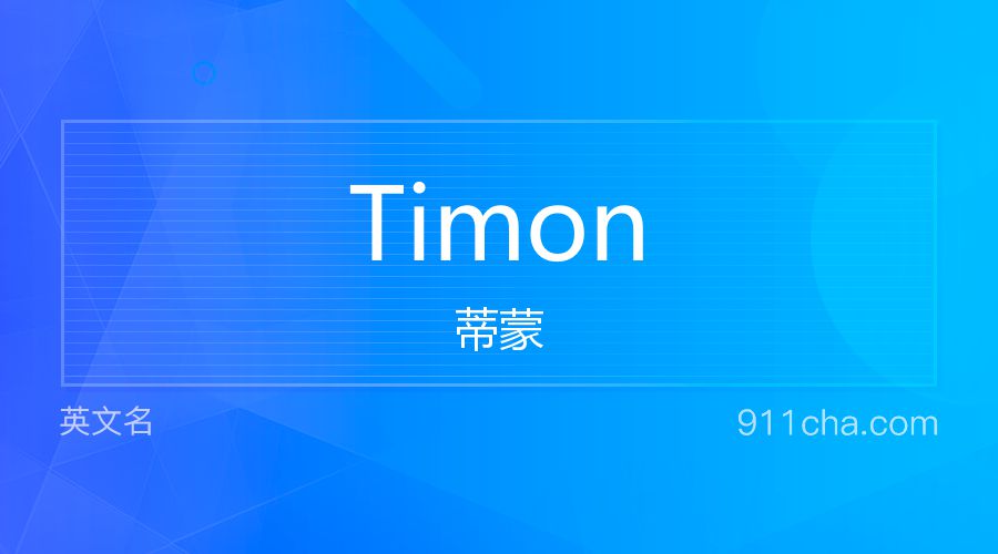 Timon 蒂蒙