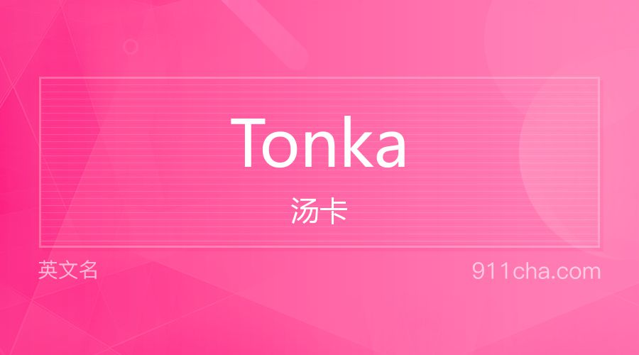 Tonka 汤卡