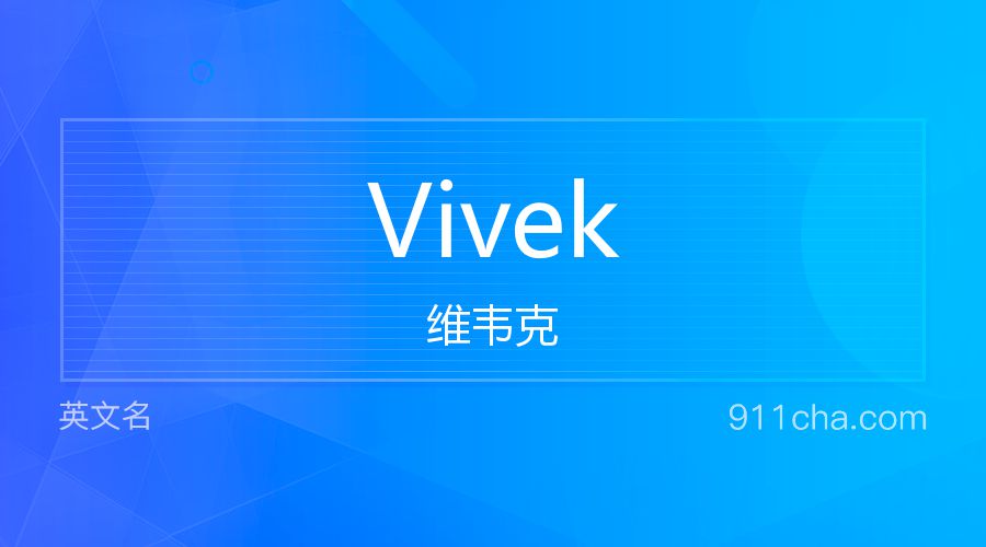 Vivek 维韦克