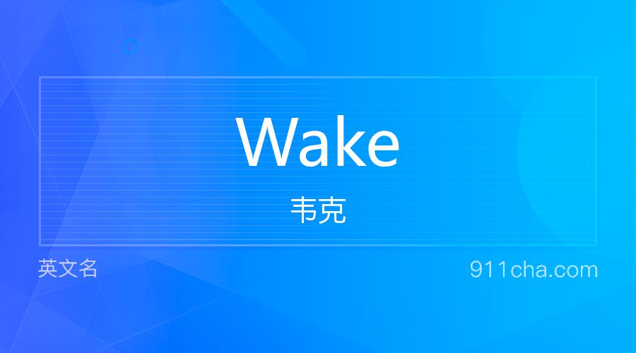 Wake 韦克