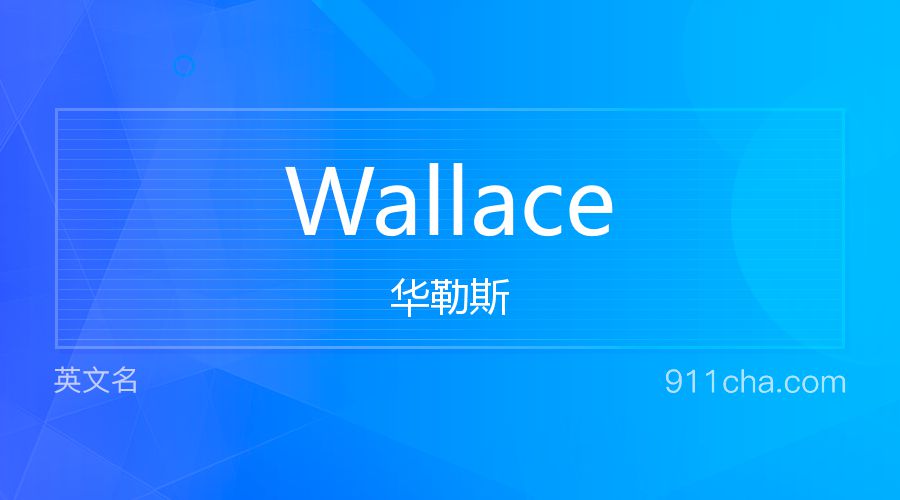 Wallace 华勒斯