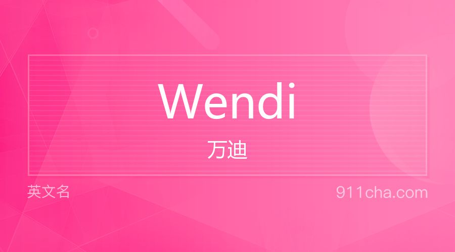 Wendi 万迪