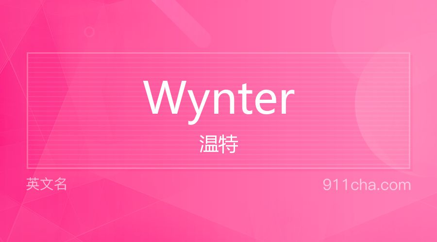 Wynter 温特