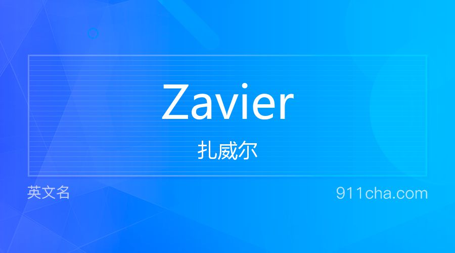 Zavier 扎威尔