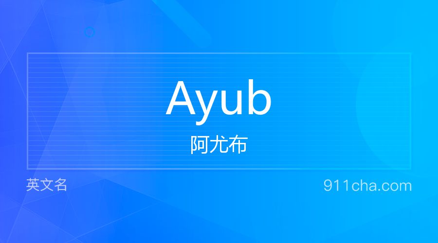 Ayub 阿尤布