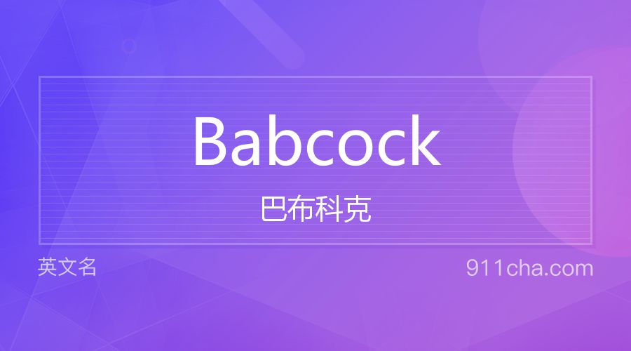 Babcock 巴布科克