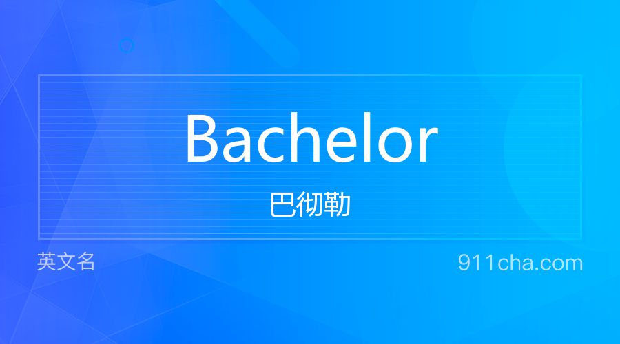 Bachelor 巴彻勒