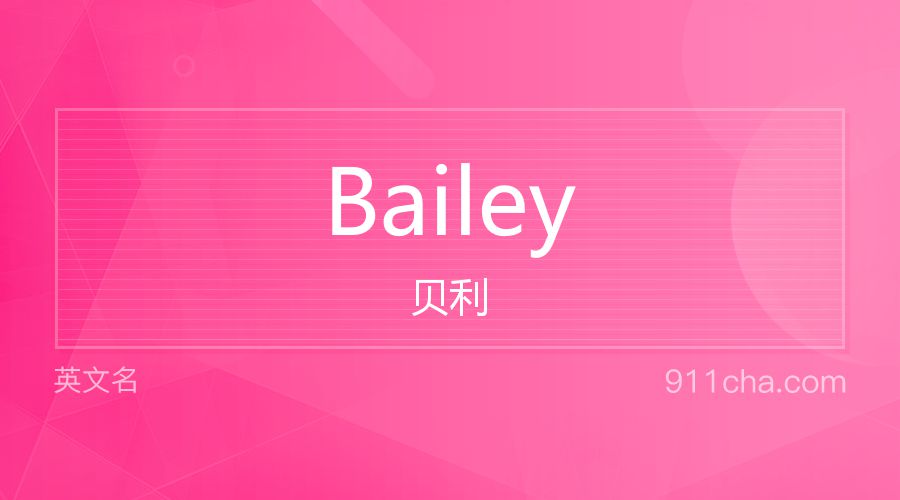 Bailey 贝利