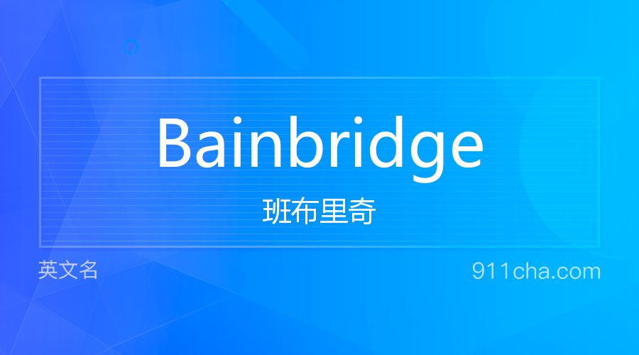 Bainbridge 班布里奇