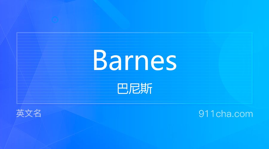 Barnes 巴尼斯