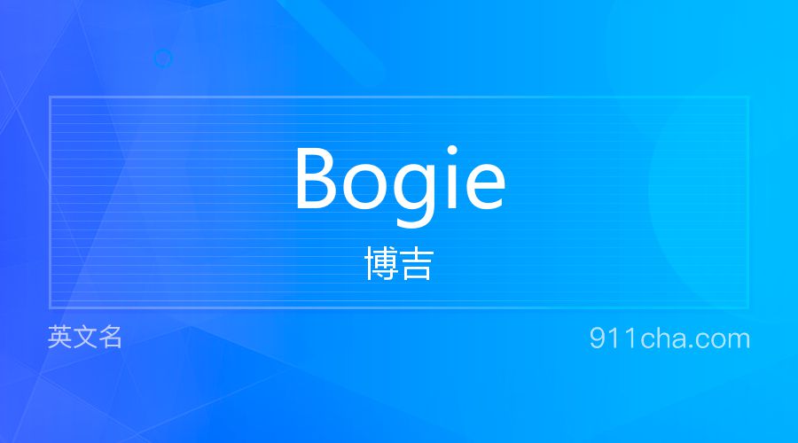 Bogie 博吉