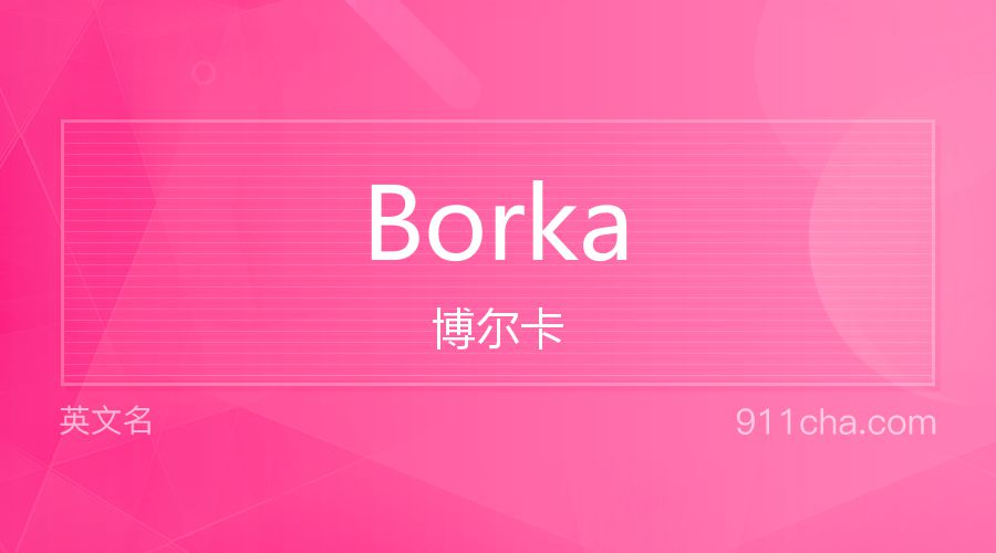 Borka 博尔卡