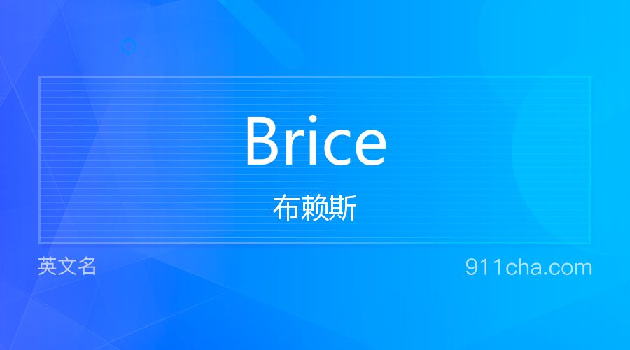 Brice 布赖斯