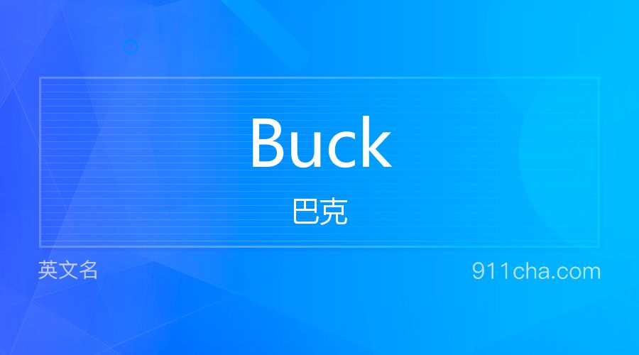 Buck 巴克